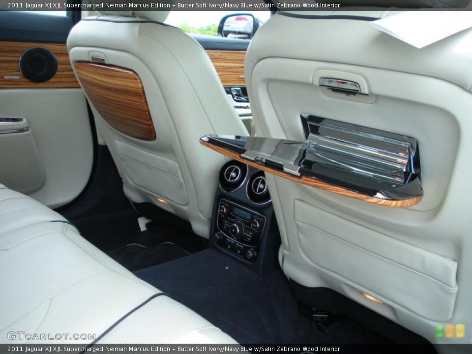 Butter Soft Ivory/Navy Blue w/Satin Zebrano Wood 2011 Jaguar XJ Interiors