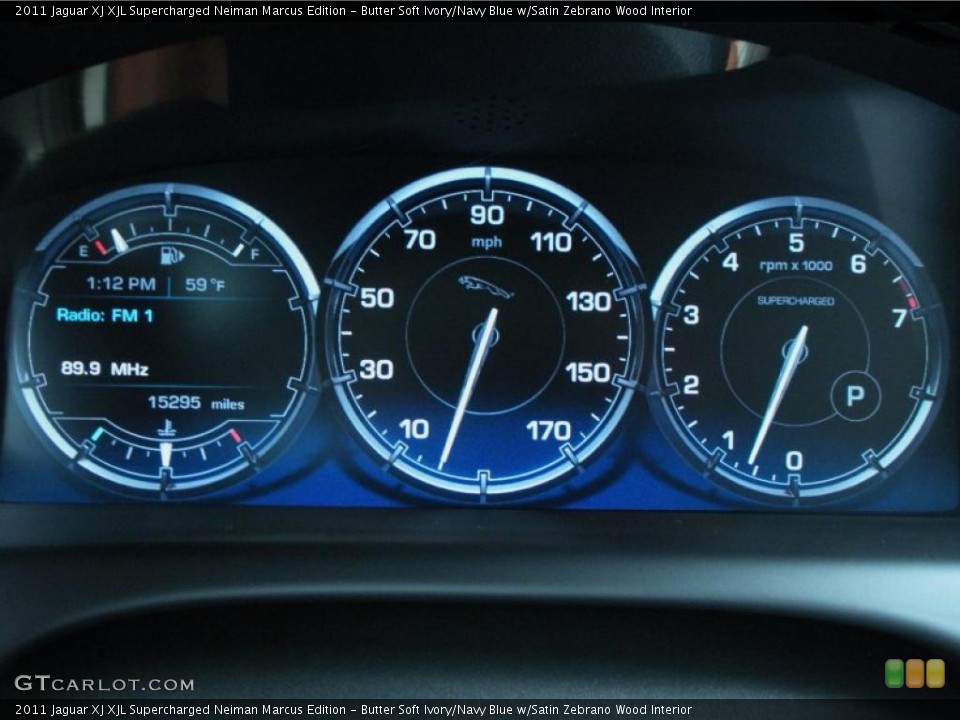 Butter Soft Ivory/Navy Blue w/Satin Zebrano Wood Interior Gauges for the 2011 Jaguar XJ XJL Supercharged Neiman Marcus Edition #47645494