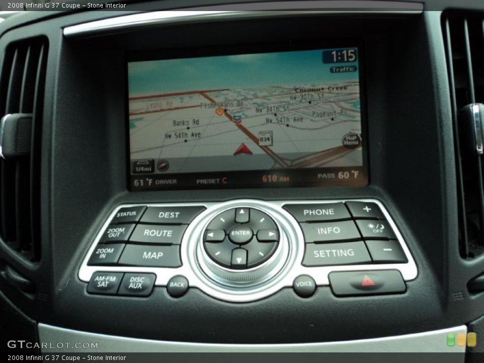 Stone Interior Navigation for the 2008 Infiniti G 37 Coupe #47645701