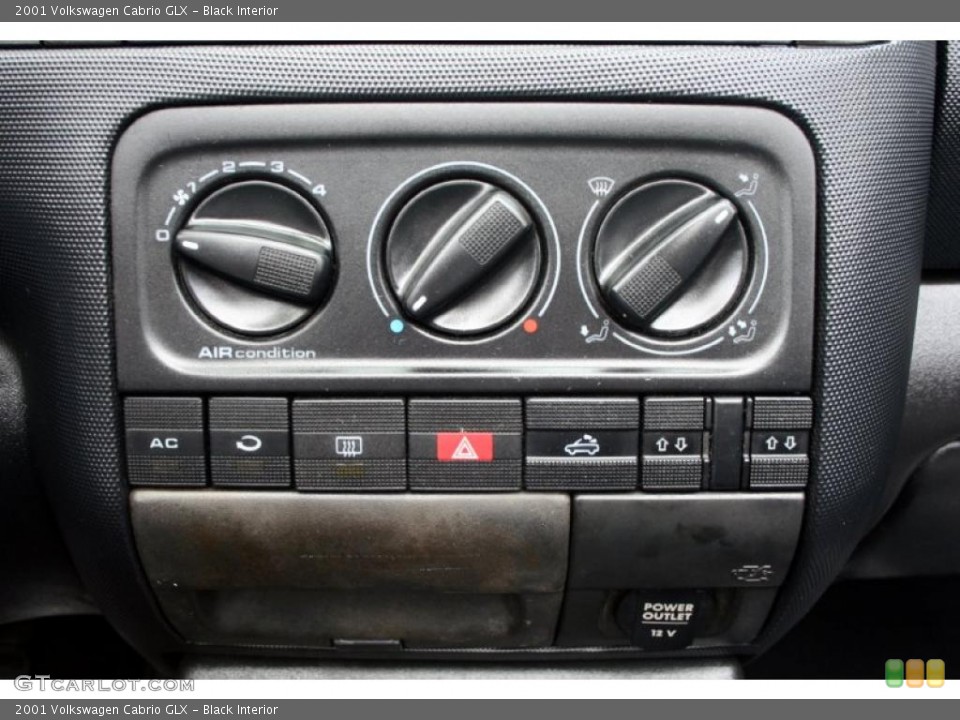 Black Interior Controls for the 2001 Volkswagen Cabrio GLX #47646022