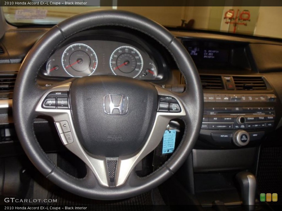 Black Interior Steering Wheel for the 2010 Honda Accord EX-L Coupe #47647411