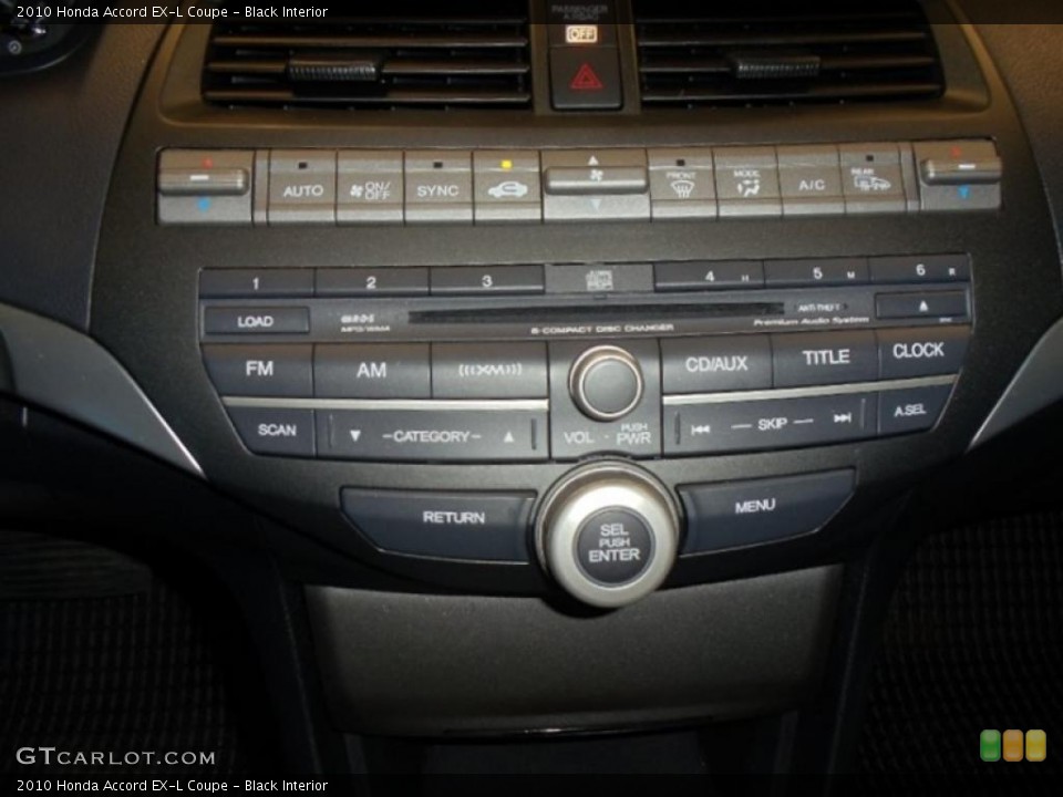 Black Interior Controls for the 2010 Honda Accord EX-L Coupe #47647441