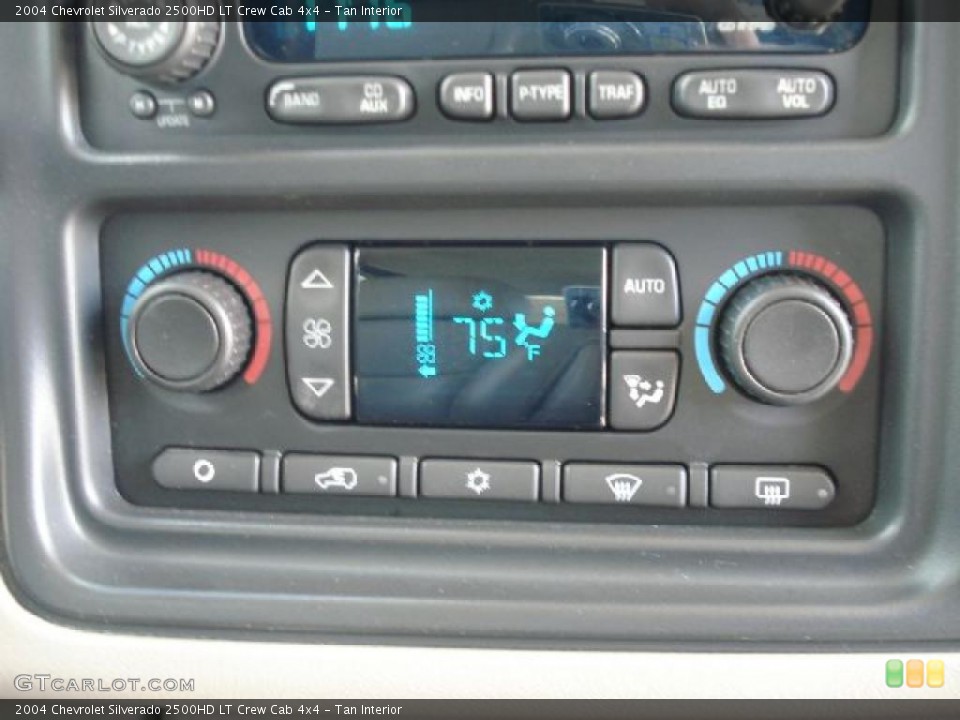 Tan Interior Controls for the 2004 Chevrolet Silverado 2500HD LT Crew Cab 4x4 #47647894