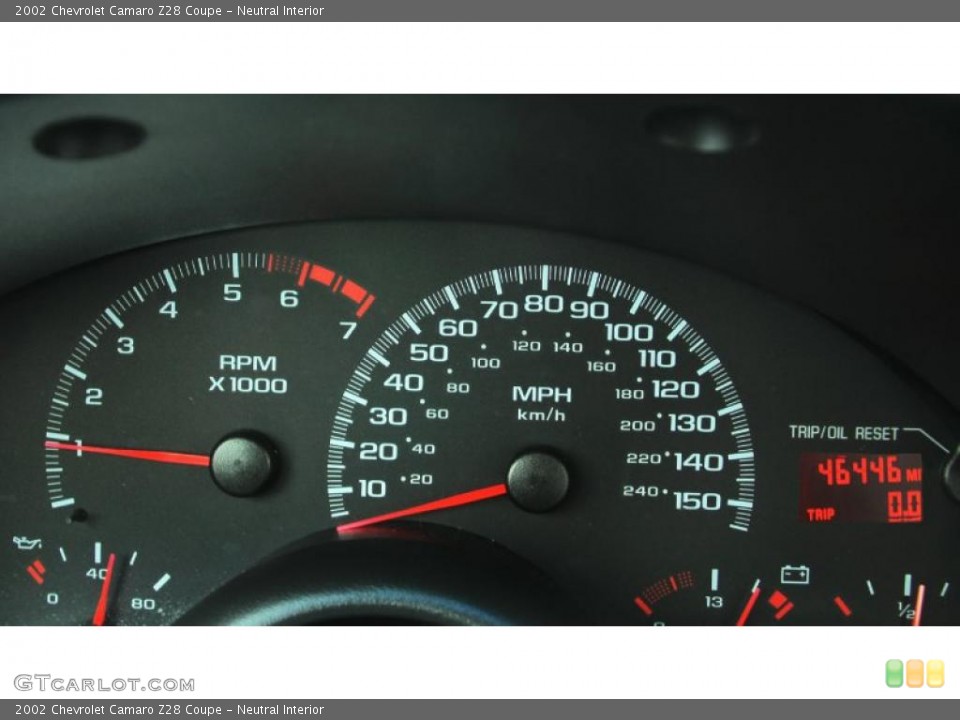 Neutral Interior Gauges for the 2002 Chevrolet Camaro Z28 Coupe #47648443
