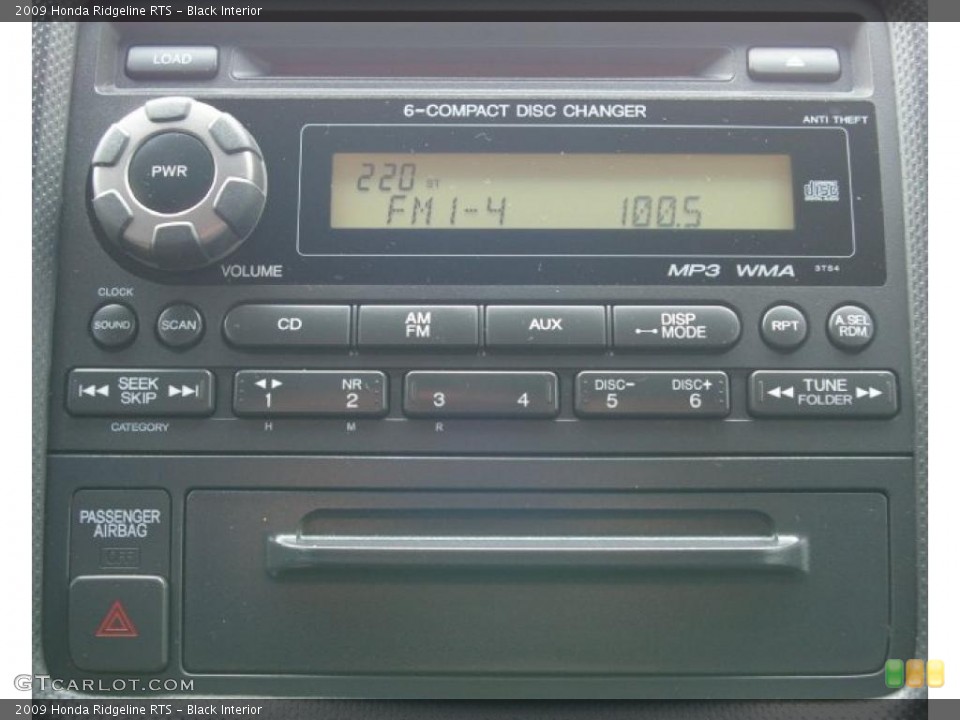 Black Interior Controls for the 2009 Honda Ridgeline RTS #47650735