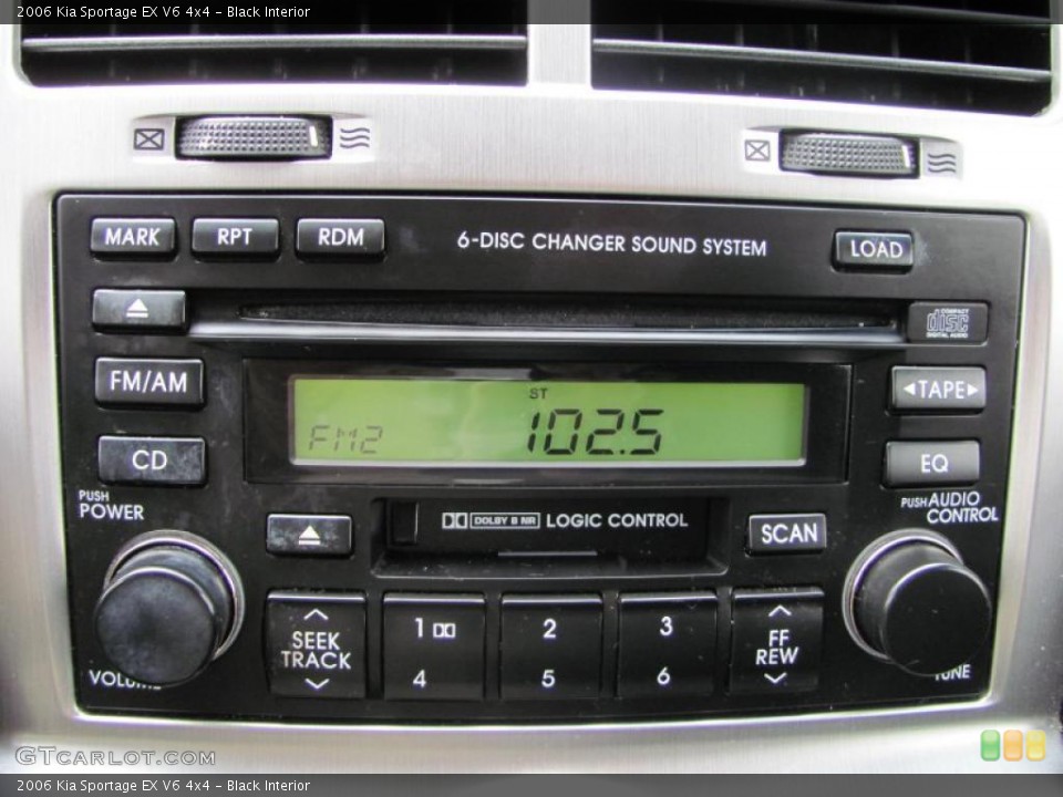 Black Interior Controls for the 2006 Kia Sportage EX V6 4x4 #47651578