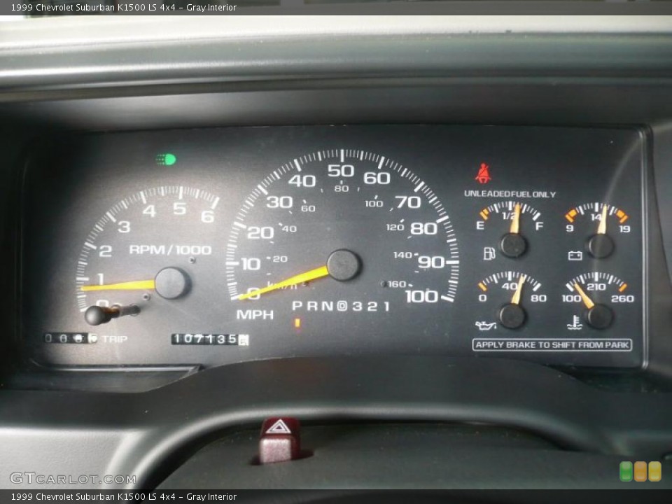 Gray Interior Gauges for the 1999 Chevrolet Suburban K1500 LS 4x4 #47652595