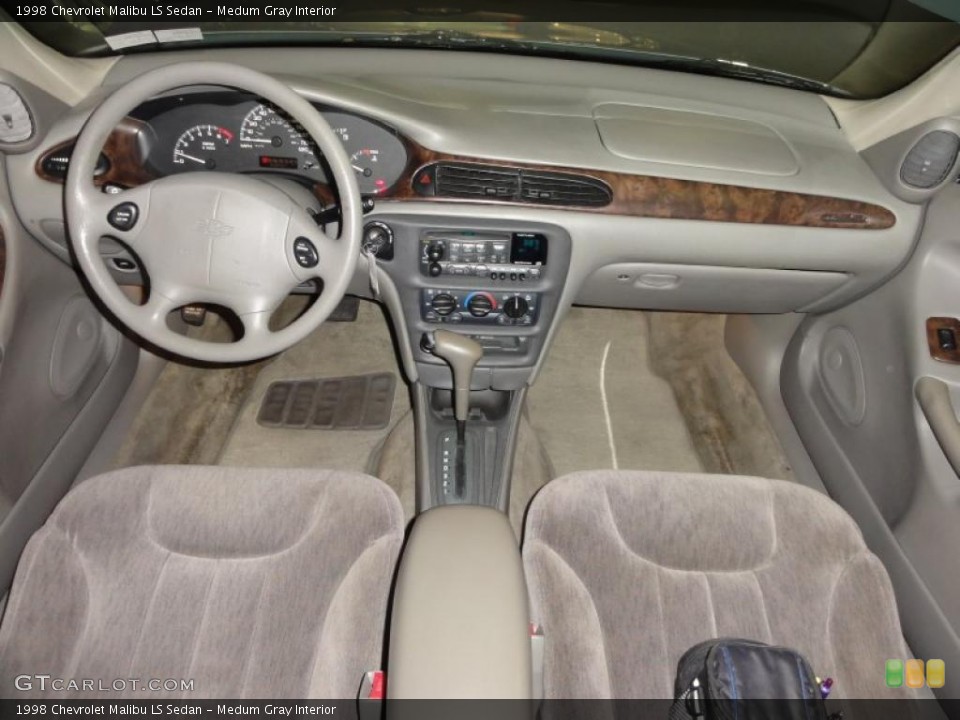 Medum Gray Interior Dashboard for the 1998 Chevrolet Malibu LS Sedan #47655790