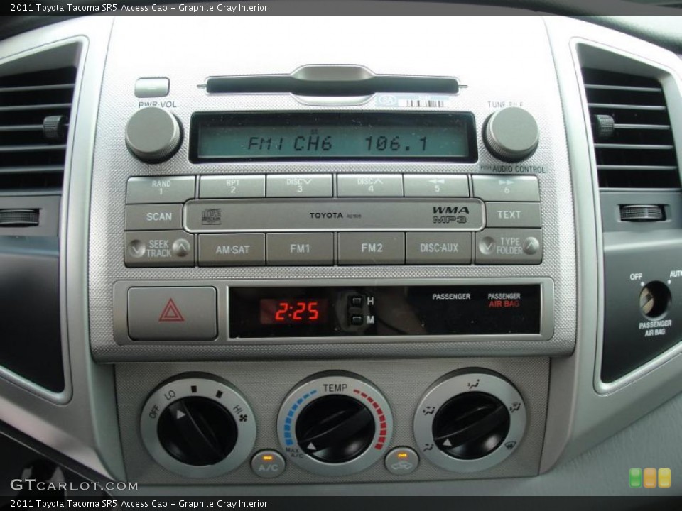 Graphite Gray Interior Controls for the 2011 Toyota Tacoma SR5 Access Cab #47658166