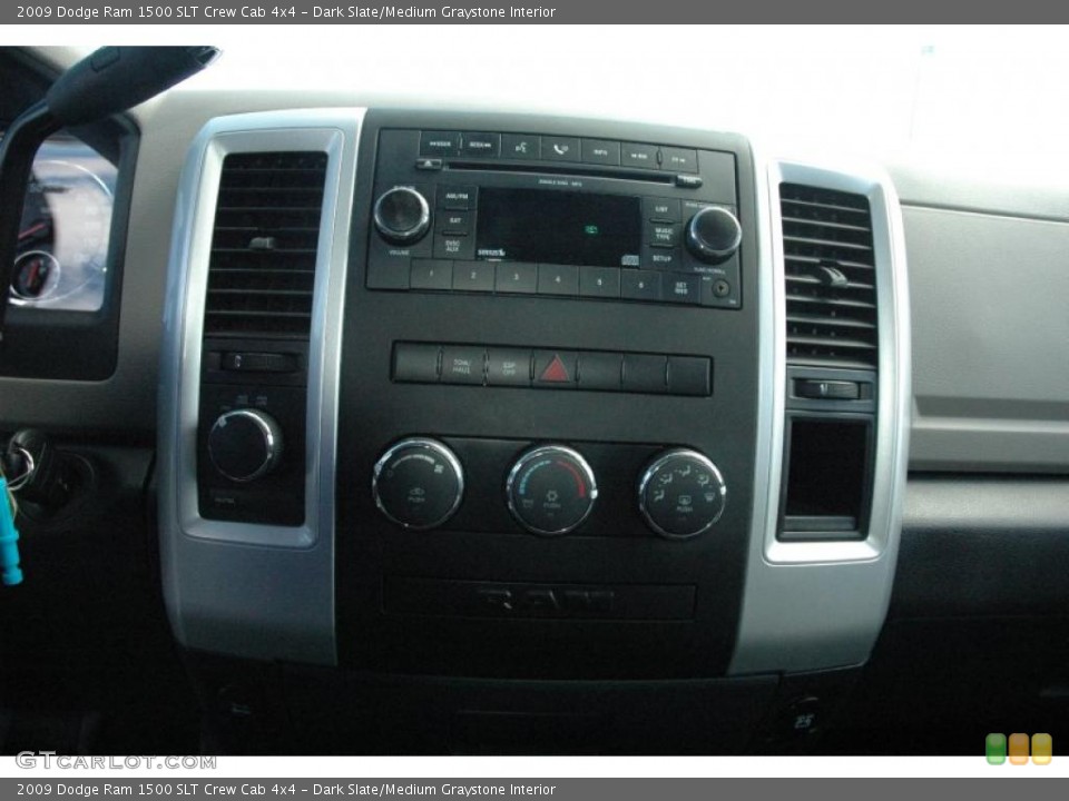 Dark Slate/Medium Graystone Interior Controls for the 2009 Dodge Ram 1500 SLT Crew Cab 4x4 #47658169