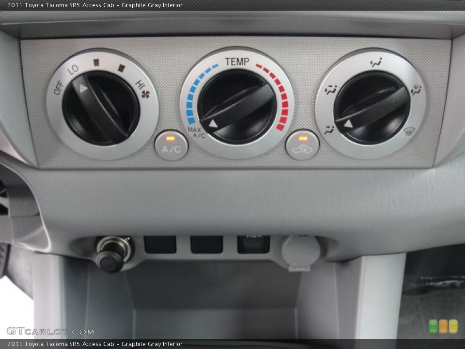 Graphite Gray Interior Controls for the 2011 Toyota Tacoma SR5 Access Cab #47658220