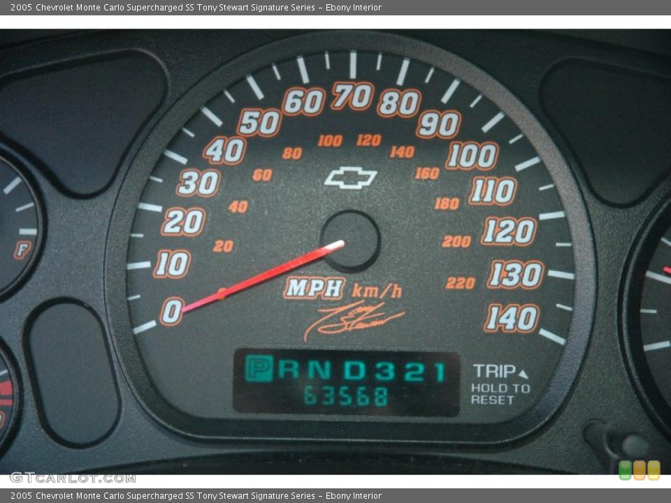Ebony Interior Gauges for the 2005 Chevrolet Monte Carlo Supercharged SS Tony Stewart Signature Series #47658589