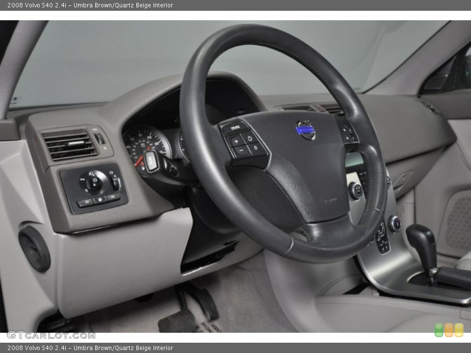 Umbra Brown/Quartz Beige Interior Steering Wheel for the 2008 Volvo S40 2.4i #47659531