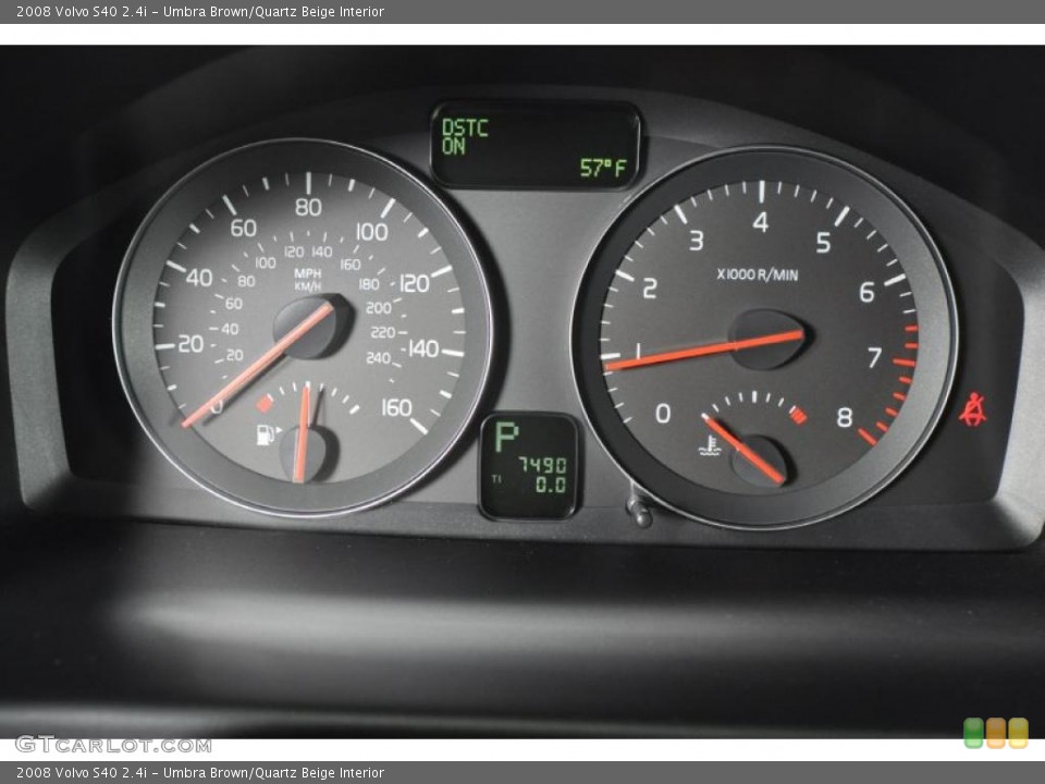 Umbra Brown/Quartz Beige Interior Gauges for the 2008 Volvo S40 2.4i #47659849