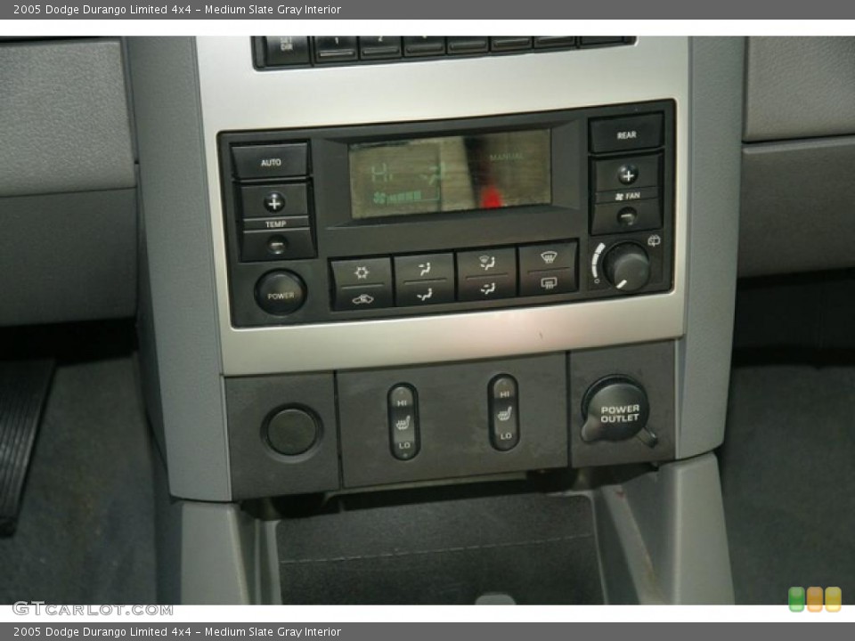 Medium Slate Gray Interior Controls for the 2005 Dodge Durango Limited 4x4 #47661409