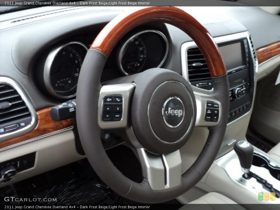 Dark Frost Beige/Light Frost Beige Interior Steering Wheel for the 2011 Jeep Grand Cherokee Overland 4x4 #47664451