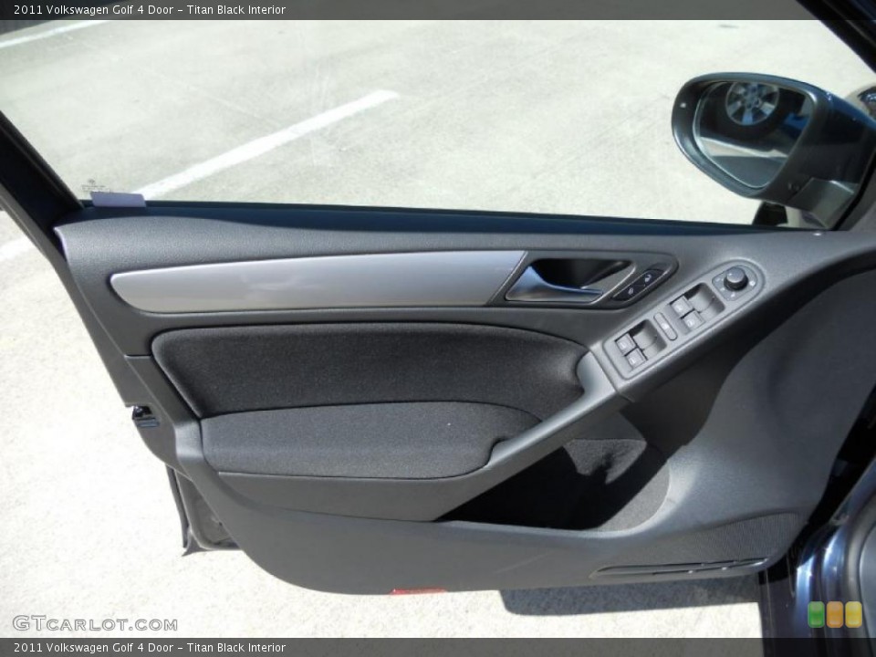 Titan Black Interior Door Panel for the 2011 Volkswagen Golf 4 Door #47668819
