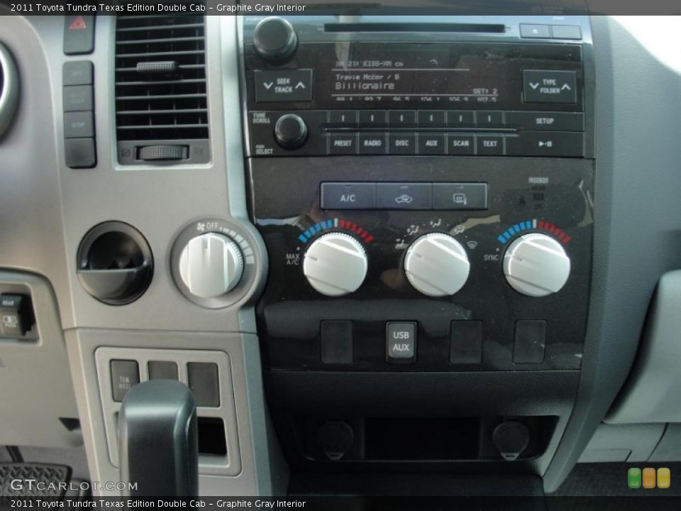 Graphite Gray Interior Controls for the 2011 Toyota Tundra Texas Edition Double Cab #47669134