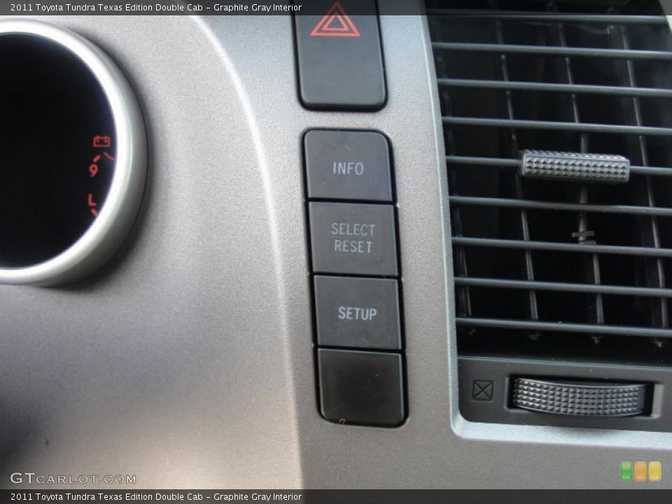 Graphite Gray Interior Controls for the 2011 Toyota Tundra Texas Edition Double Cab #47669194