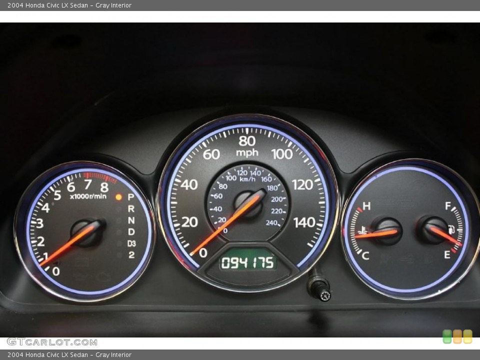 Gray Interior Gauges for the 2004 Honda Civic LX Sedan #47669395