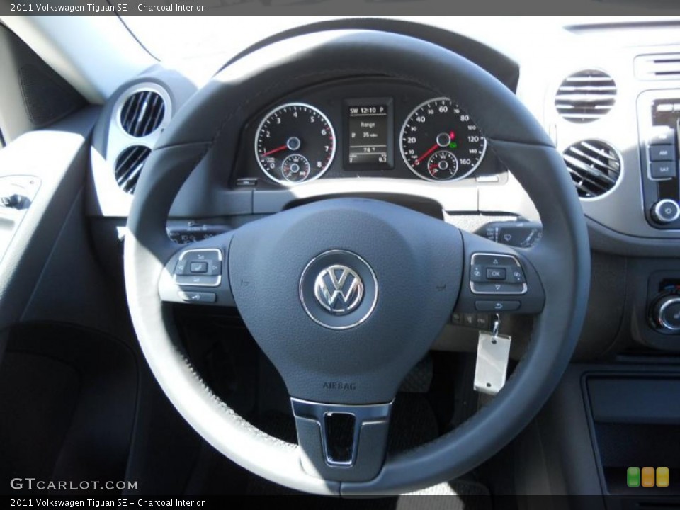 Charcoal Interior Steering Wheel for the 2011 Volkswagen Tiguan SE #47671309