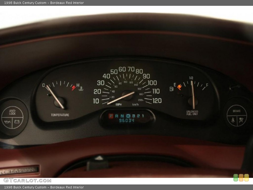 Bordeaux Red Interior Gauges for the 1998 Buick Century Custom #47672050