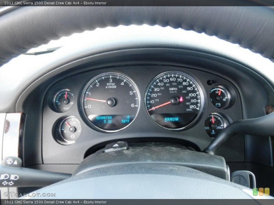 Ebony Interior Gauges for the 2011 GMC Sierra 1500 Denali Crew Cab 4x4 #47672218