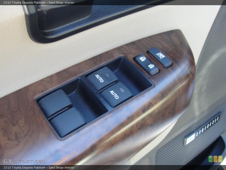 Sand Beige Interior Controls for the 2010 Toyota Sequoia Platinum #47673502