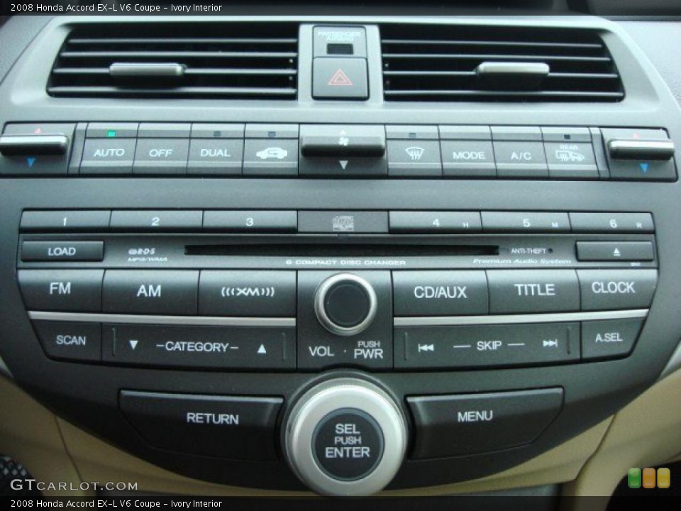 Ivory Interior Controls for the 2008 Honda Accord EX-L V6 Coupe #47674144