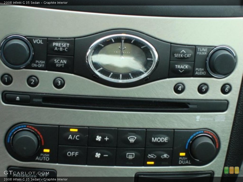 Graphite Interior Controls for the 2008 Infiniti G 35 Sedan #47674885
