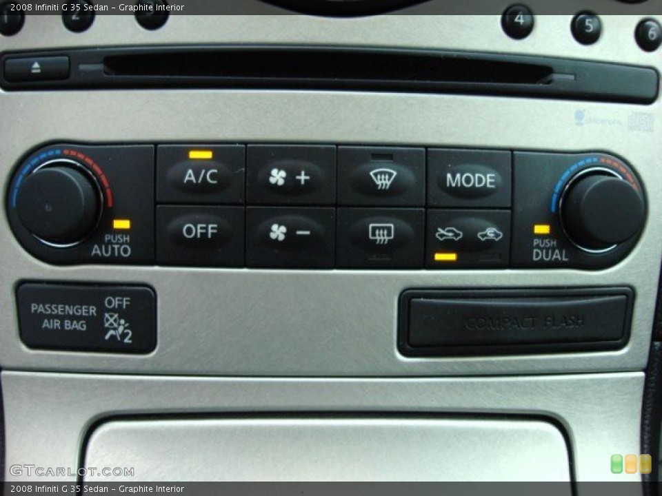 Graphite Interior Controls for the 2008 Infiniti G 35 Sedan #47674900