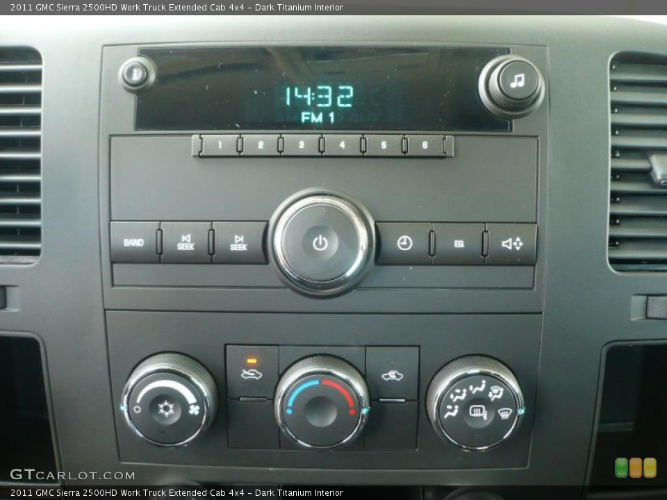 Dark Titanium Interior Controls for the 2011 GMC Sierra 2500HD Work Truck Extended Cab 4x4 #47675323