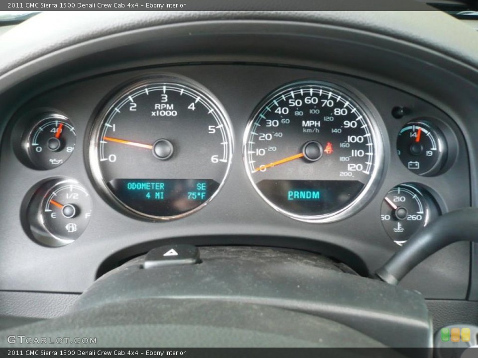 Ebony Interior Gauges for the 2011 GMC Sierra 1500 Denali Crew Cab 4x4 #47676139