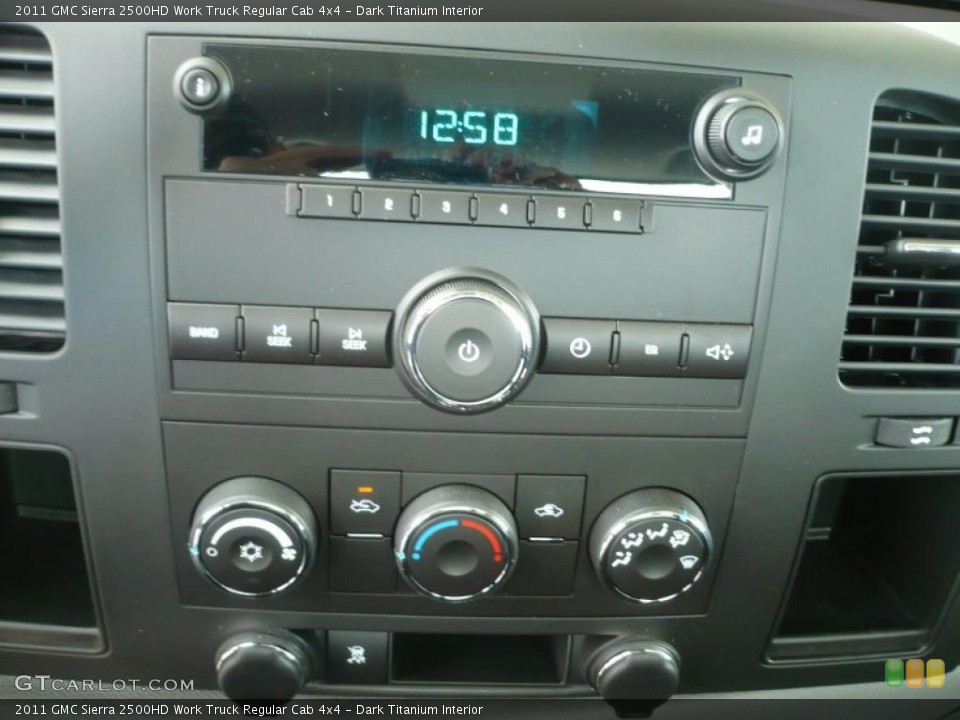 Dark Titanium Interior Controls for the 2011 GMC Sierra 2500HD Work Truck Regular Cab 4x4 #47676550