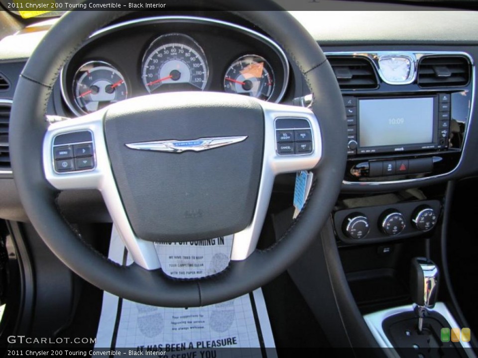 Black Interior Steering Wheel for the 2011 Chrysler 200 Touring Convertible #47676820