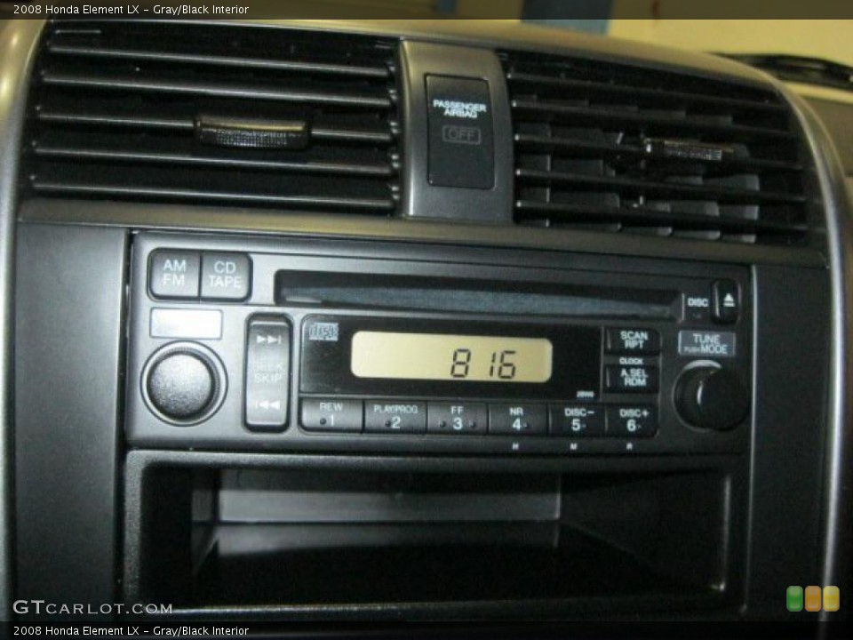 Gray/Black Interior Controls for the 2008 Honda Element LX #47676922
