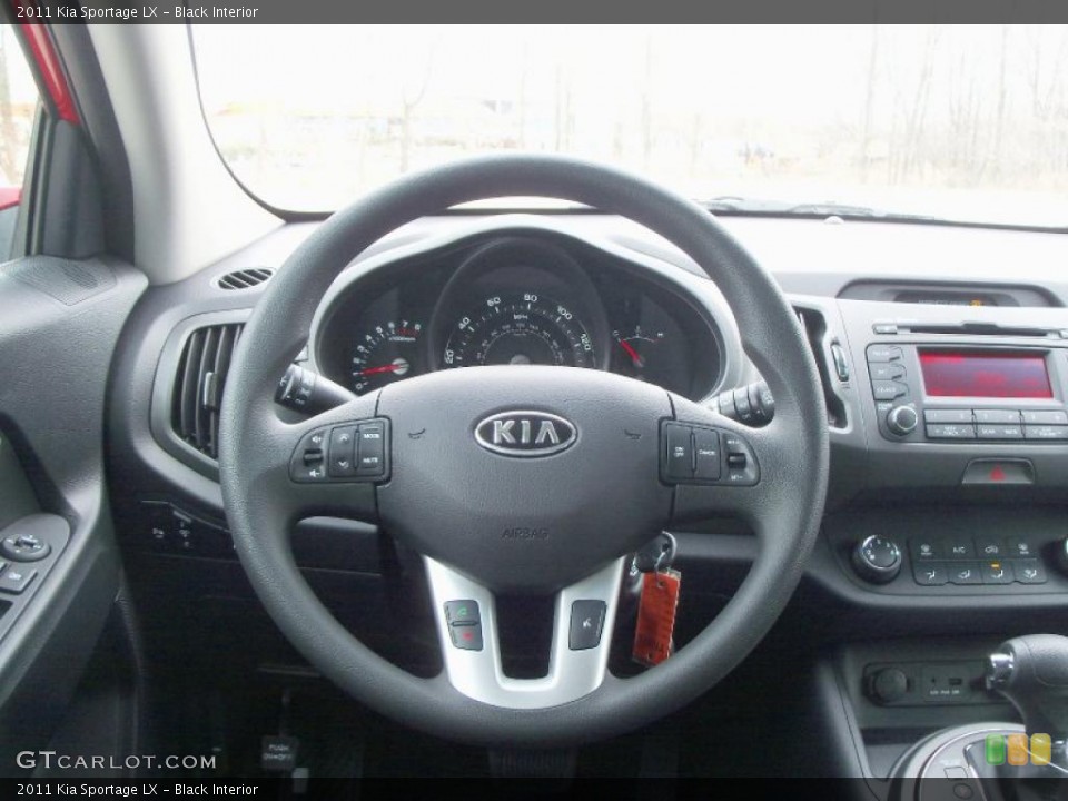 Black Interior Steering Wheel for the 2011 Kia Sportage LX #47677249
