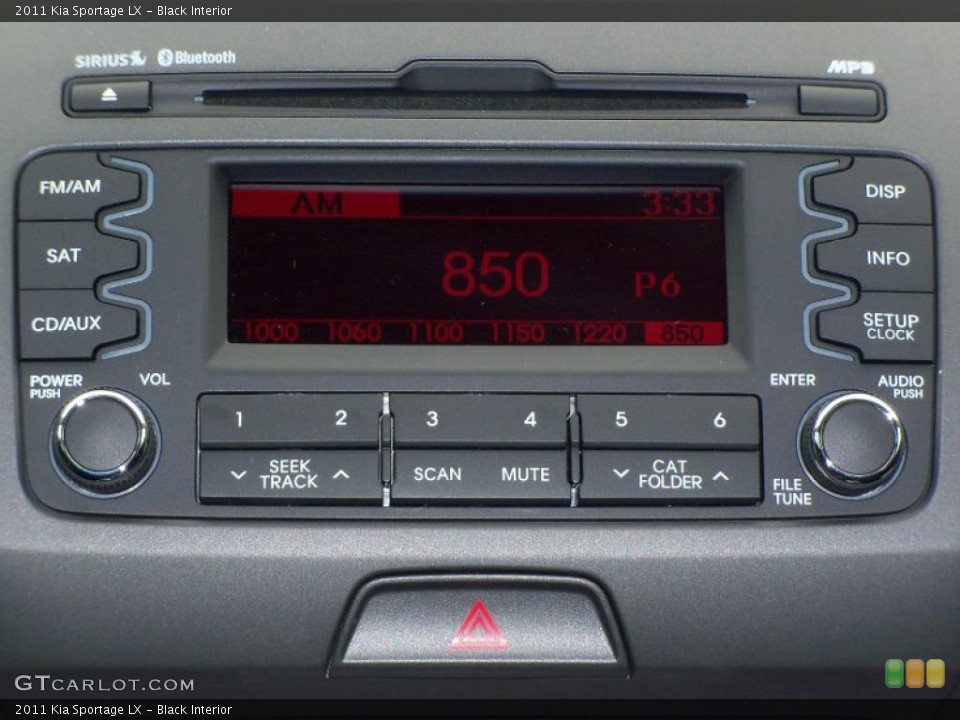 Black Interior Controls for the 2011 Kia Sportage LX #47677333