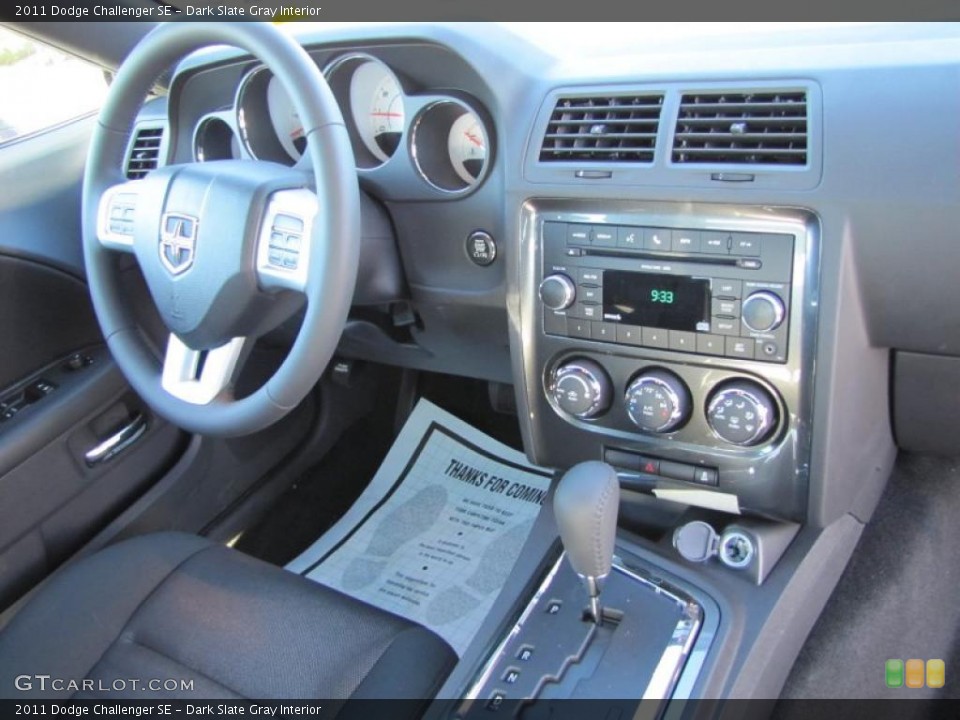 Dark Slate Gray Interior Controls for the 2011 Dodge Challenger SE #47679067