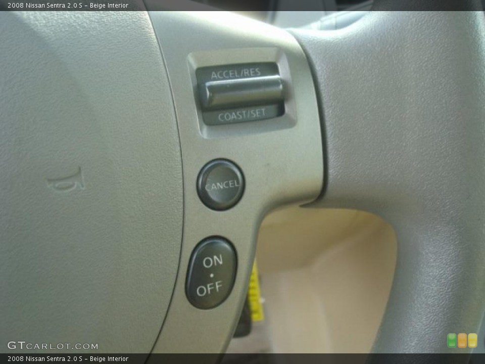 Beige Interior Controls for the 2008 Nissan Sentra 2.0 S #47680957