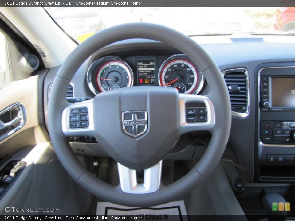 Dark Graystone/Medium Graystone Interior Steering Wheel for the 2011 Dodge Durango Crew Lux #47681800