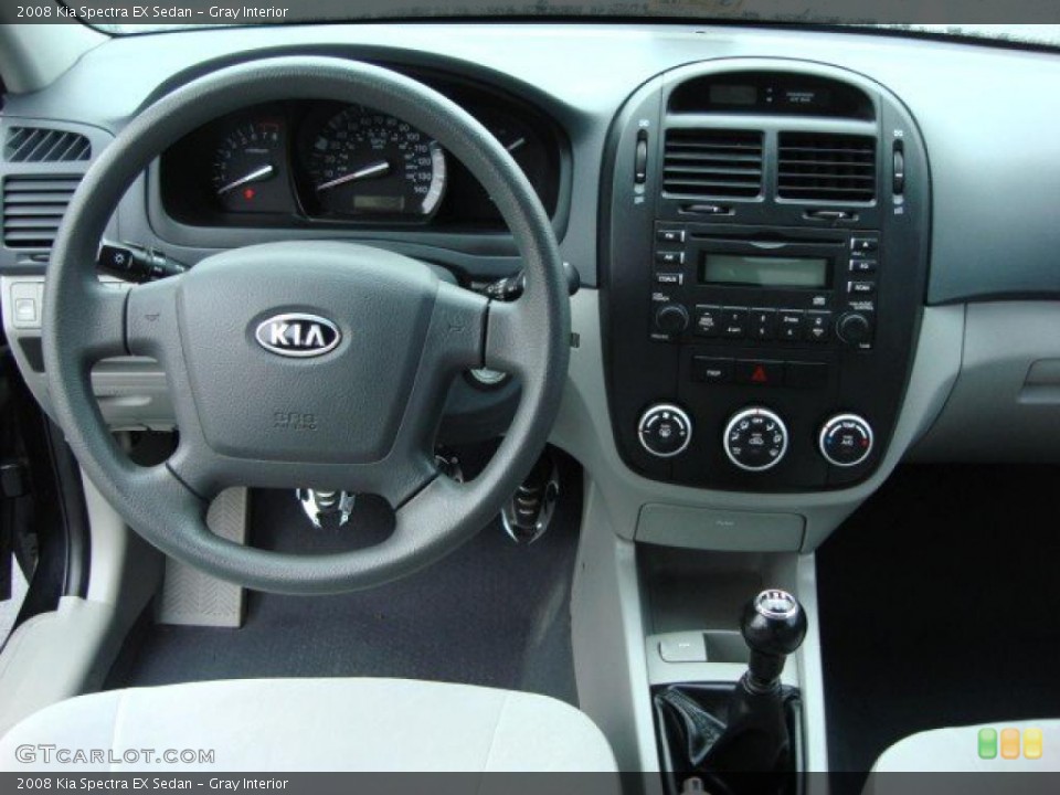 Gray Interior Dashboard for the 2008 Kia Spectra EX Sedan #47682223