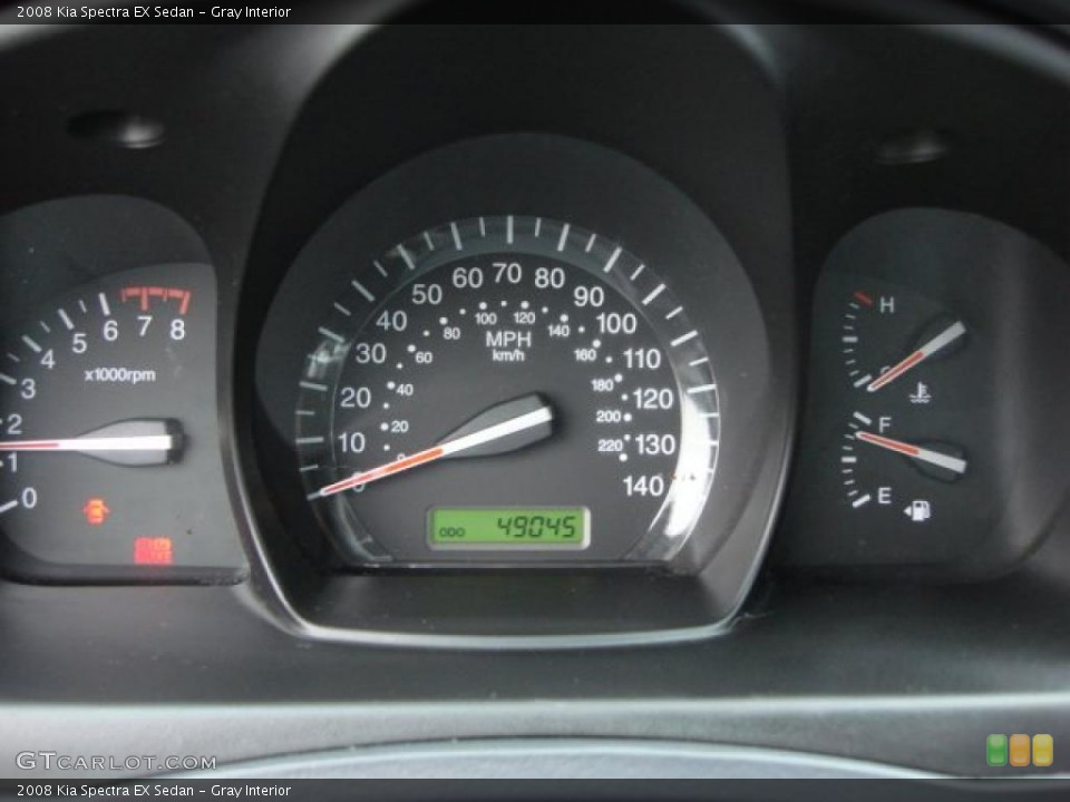 Gray Interior Gauges for the 2008 Kia Spectra EX Sedan #47682268