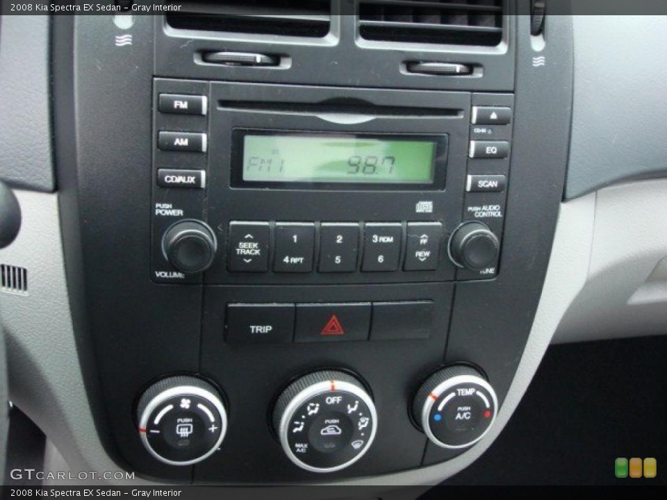 Gray Interior Controls for the 2008 Kia Spectra EX Sedan #47682283