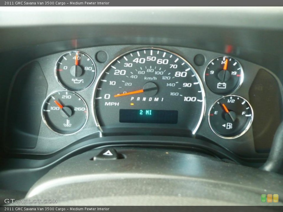 Medium Pewter Interior Gauges for the 2011 GMC Savana Van 3500 Cargo #47682568
