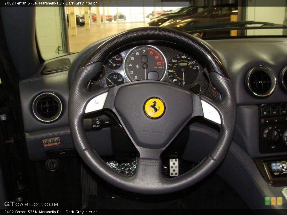 Dark Grey Interior Steering Wheel for the 2002 Ferrari 575M Maranello F1 #47682709