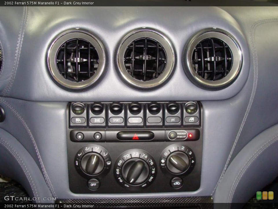 Dark Grey Interior Controls for the 2002 Ferrari 575M Maranello F1 #47682859