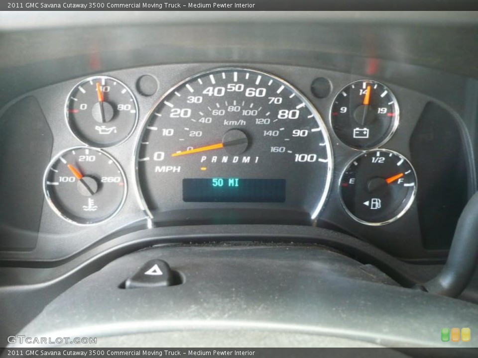 Medium Pewter Interior Gauges for the 2011 GMC Savana Cutaway 3500 Commercial Moving Truck #47683012