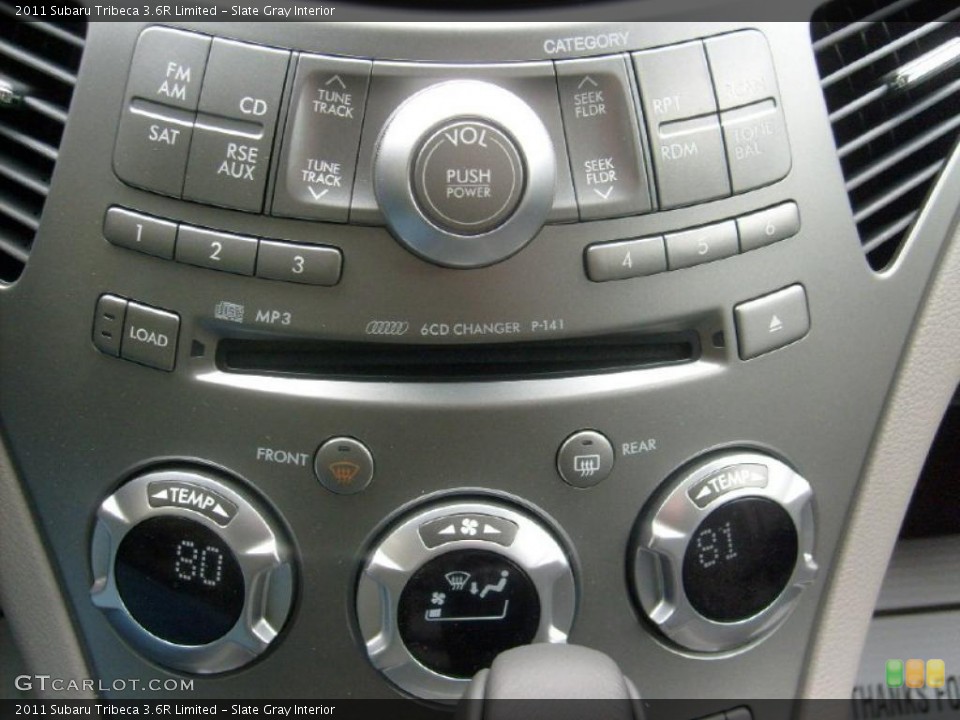 Slate Gray Interior Controls for the 2011 Subaru Tribeca 3.6R Limited #47684473