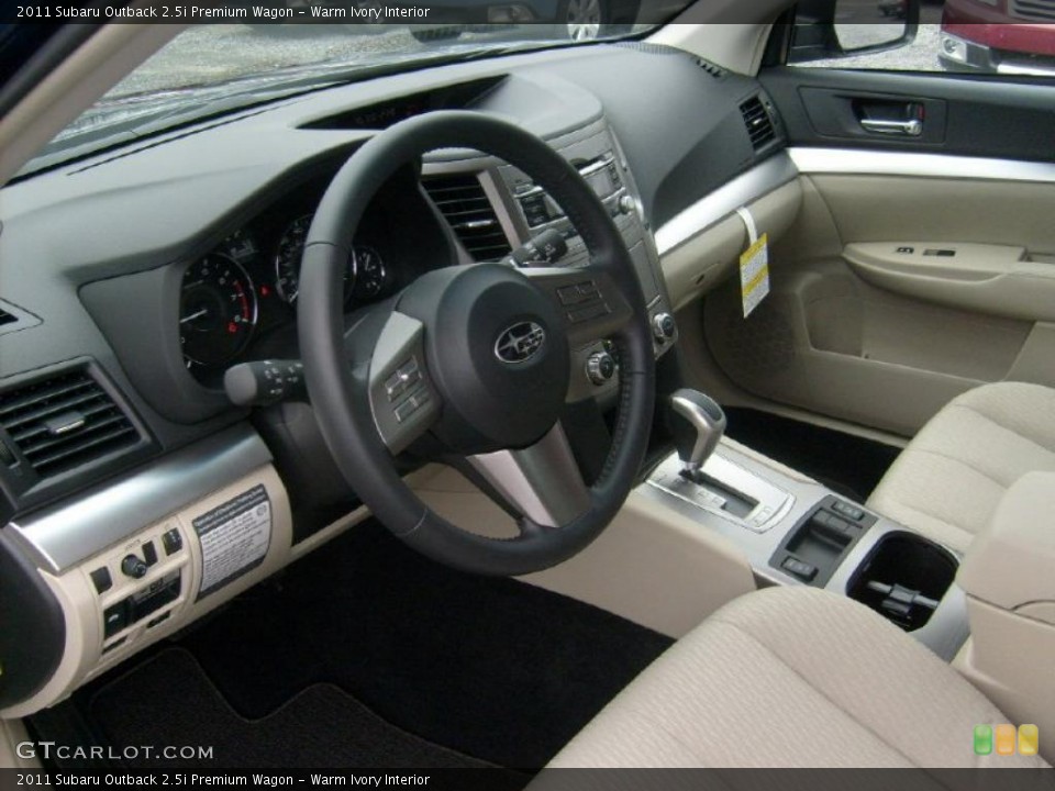 Warm Ivory Interior Prime Interior for the 2011 Subaru Outback 2.5i Premium Wagon #47684689